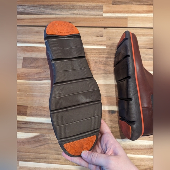 COLE HAAN CHELSEA Boots ZERØGRAND Waterproof OMNI Men's 11 Brown Pull-On - Picture 2 of 6